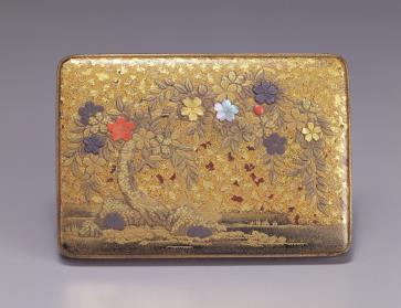 图片[2]-Set of square maki-e lacquer boxes, decorated with cherry blossom designs, Japan, 18th century-China Archive